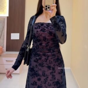 Affordable Black Floral Bodycon Maxi Dress for Women | Party & Evening Wear - nehaff.com