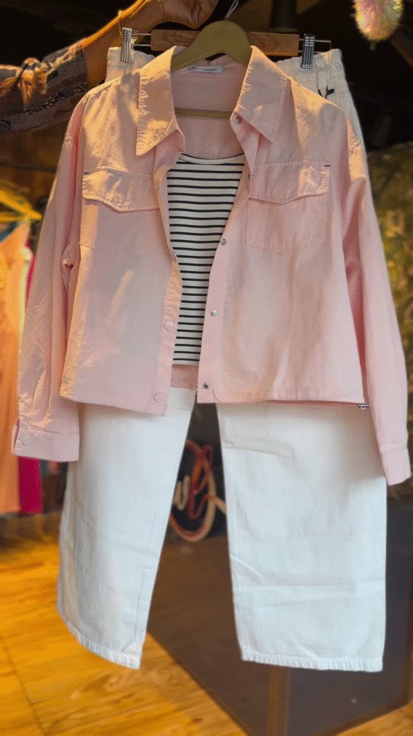 Blush Pink Street Style Co-Ord Set (3-Piece) - nehaff.com