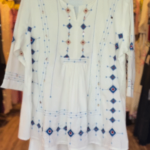 Ivory Mirage – Hand-Embroidered Cotton Co-ord Set - nehaff.com