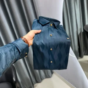 Luxury Black Designer Shirt for Men | Gold Embroidered Partywear Shirt