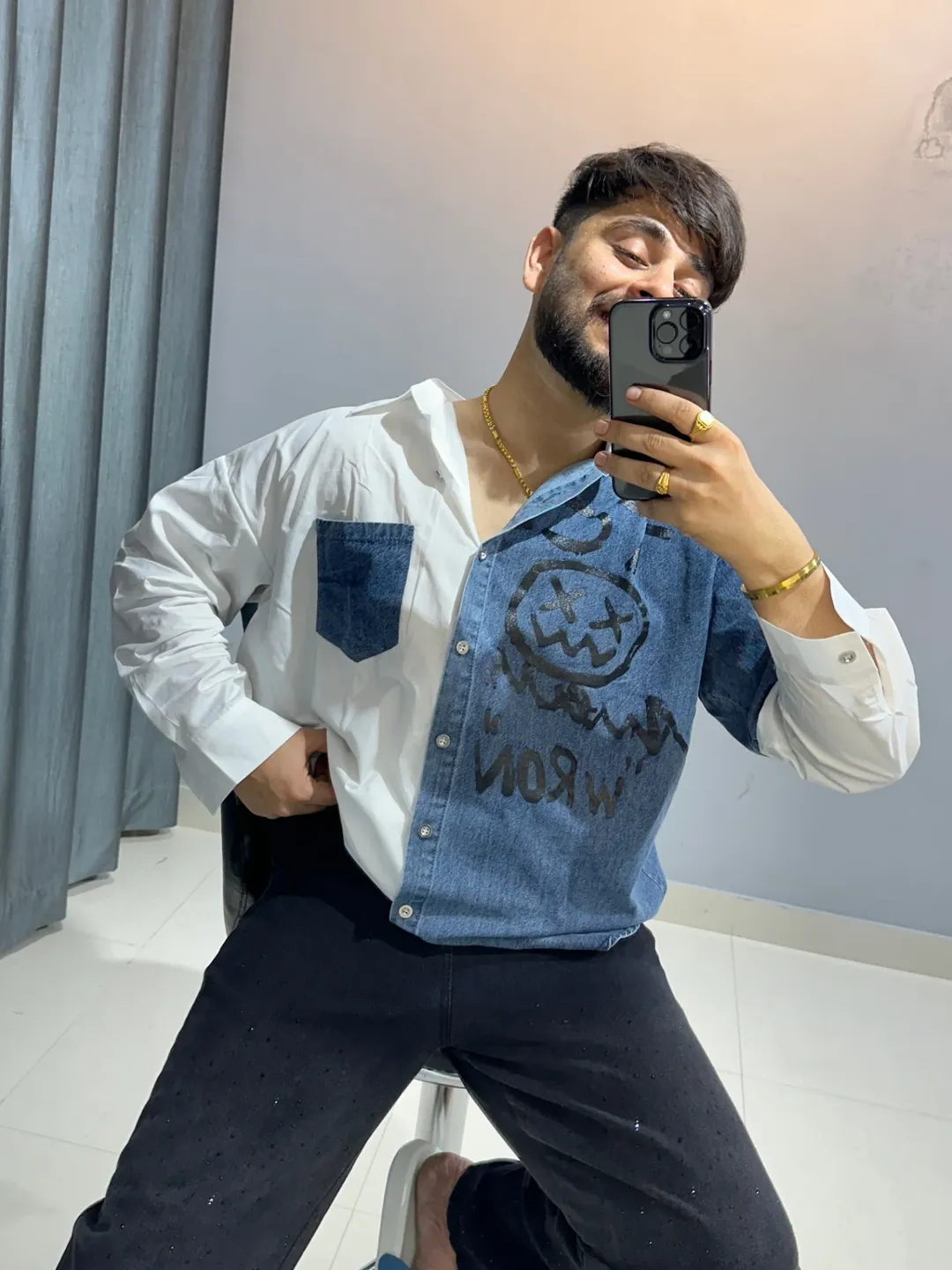 Premium Embroidered Designer Shirt for Men | Elegant Party & Clubwear - Image 2