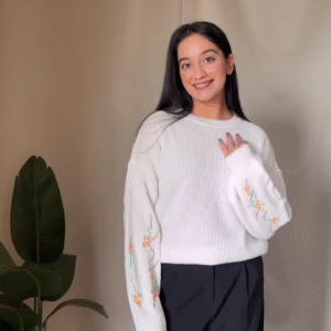 Everyday Knitwear Combos 🧶🌿 – Floral, Varsity & Stripe Variants