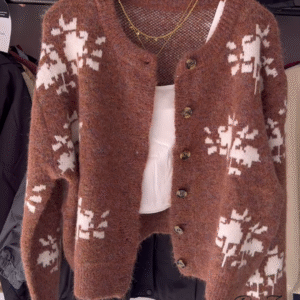 Fuzzy Nordic Button Cardigan – Ultra‑Cozy, Winter‑Chic Layers ❄️🧶