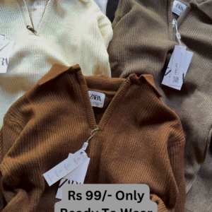 Solid Knit Sweaters 🧶🧺 With Ribbed Texture – Brown, White, Cream & Black Variants