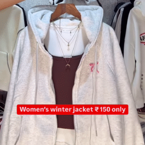 Women’s Hooded Winter Jackets 🧥❄️ – Soft Padded Layers in Gray, Pink & Blue Variants