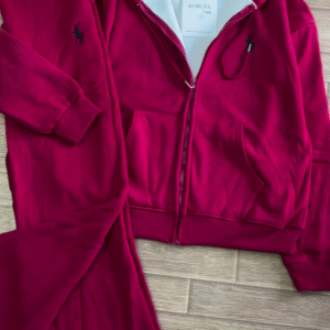 Zip-Up Hoodie & Jogger Co-ord Set 🔥 Available in Red, Beige & Brown