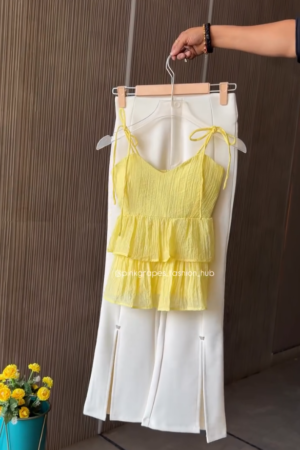 Aesthetic Pair Women’s Co-ord Set with Shirt and Wide Leg Bottom