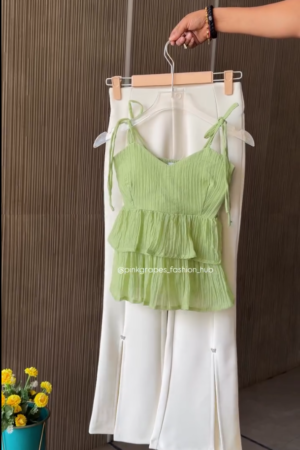 Aesthetic Pair Women’s Co-ord Set with Shirt and Wide Leg Bottom