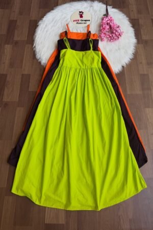 Pure Cotton Spaghetti Strap One Piece Dress for Women