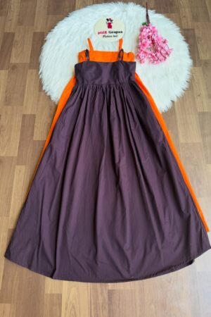 Pure Cotton Spaghetti Strap One Piece Dress for Women